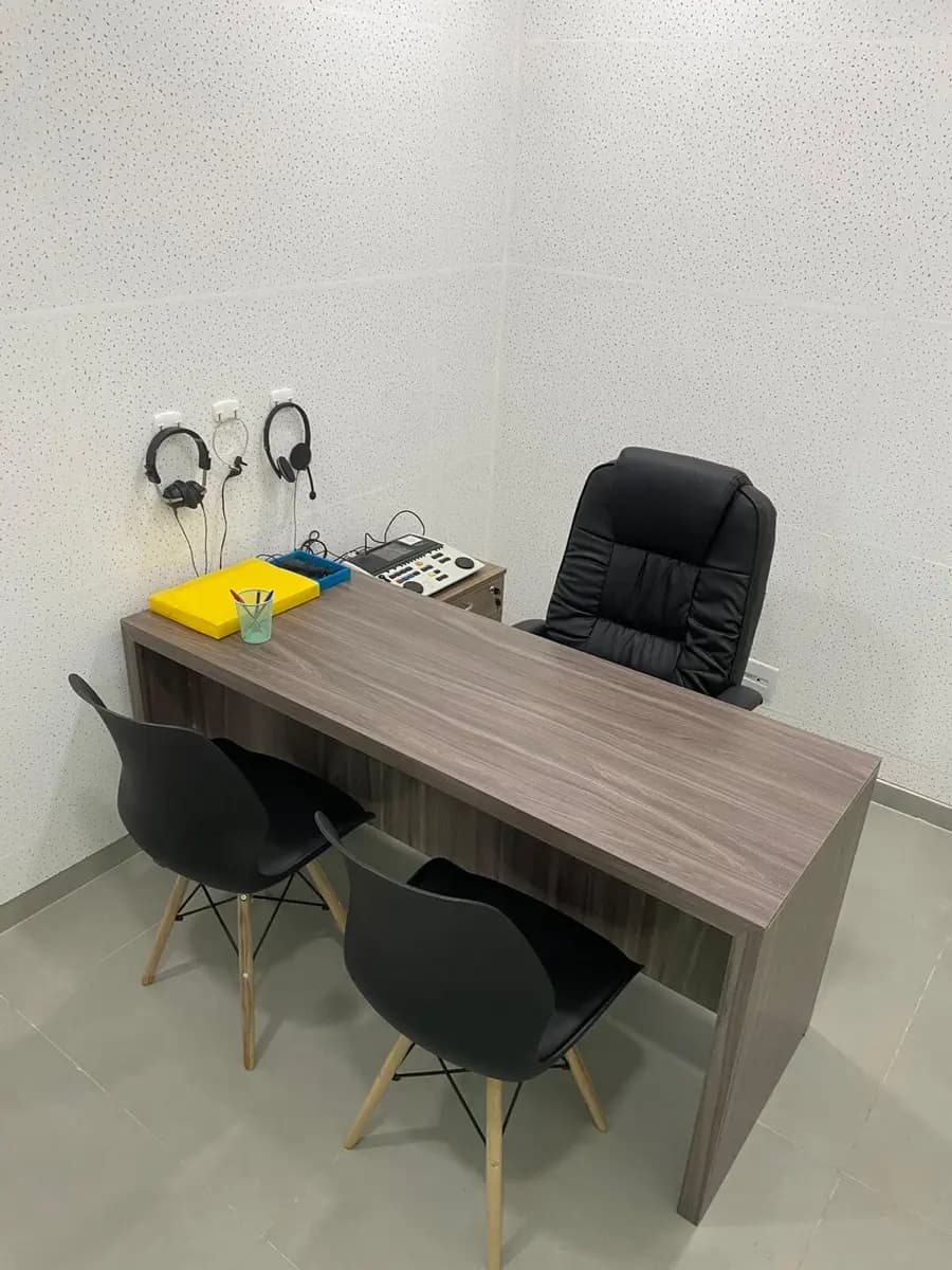 Sala acústica do Ponto da Audição para realização de audiometria